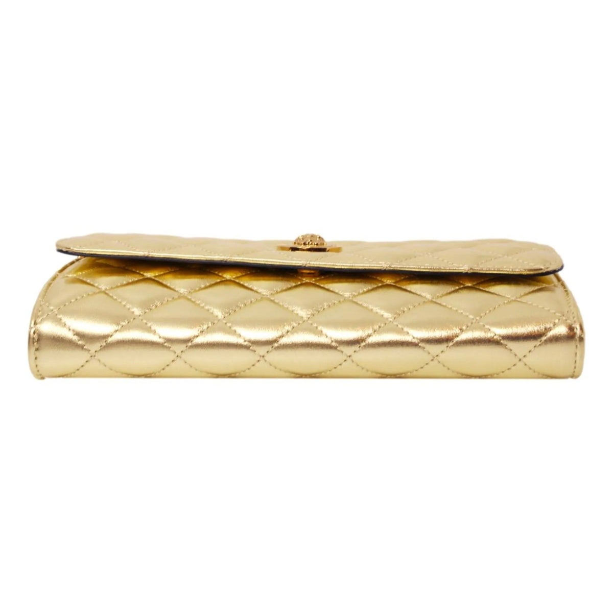 Versace Metallic Gold Leather Medusa Chain Wallet Bag - Handbags - Clayton's Online Store