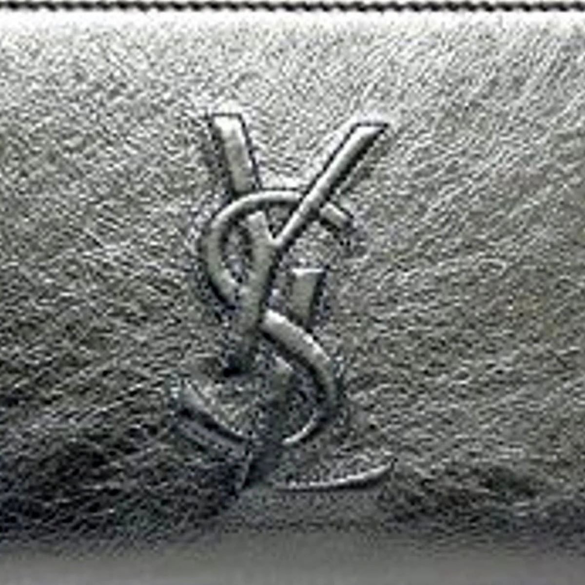 Yves Saint Laurent Wallet YSL Belle du Jour Silver Leather Zip Wallet - Wallets - Clayton's Online Store